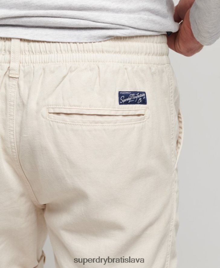 Superdry muži vintage prefarbené šortky 6B4ZTR264 oblečenie krém