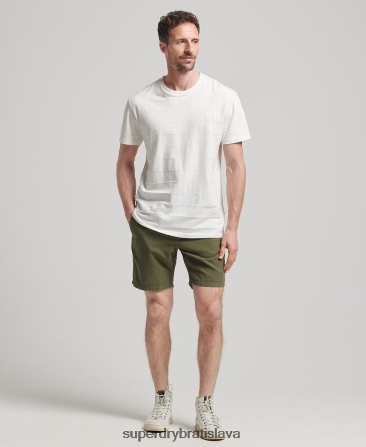 Superdry muži vintage prefarbené šortky 6B4ZTR274 oblečenie kaki