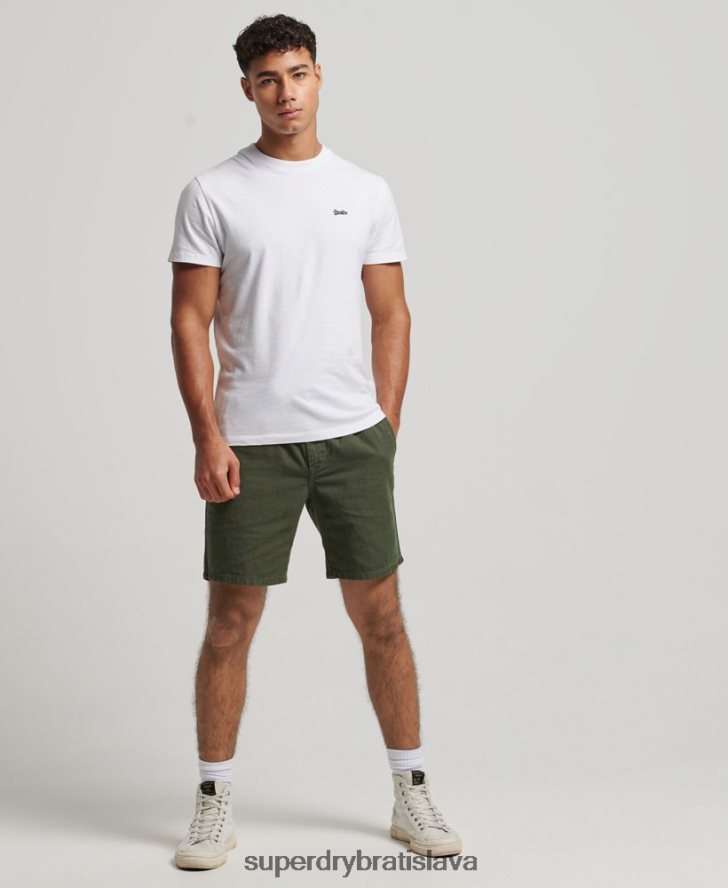 Superdry muži vintage prefarbené šortky 6B4ZTR291 oblečenie kaki