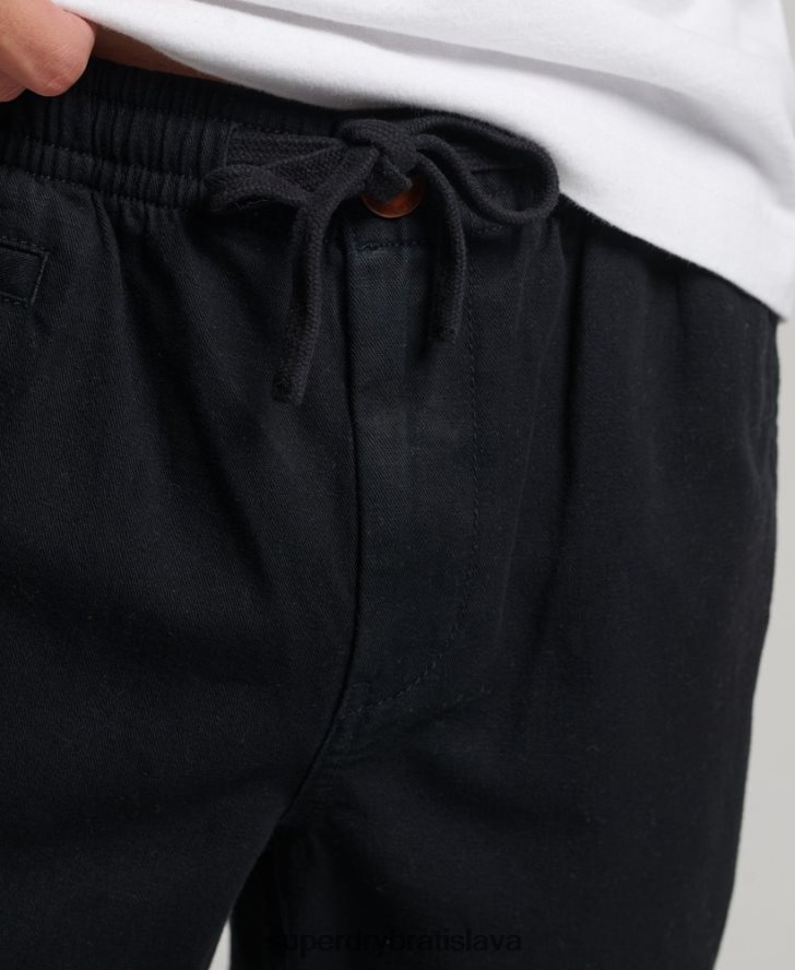 Superdry muži vintage prefarbené šortky 6B4ZTR322 oblečenie čierna