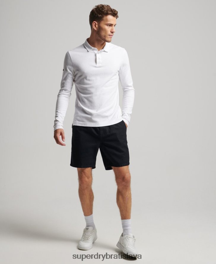 Superdry muži vintage prefarbené šortky 6B4ZTR322 oblečenie čierna
