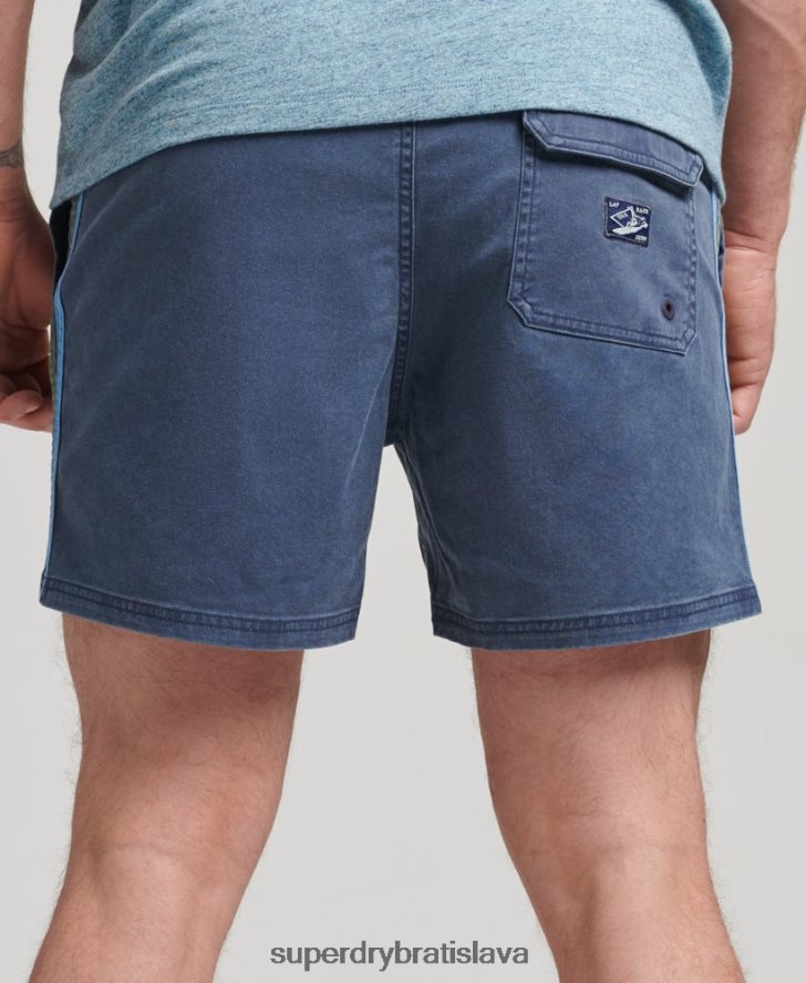 Superdry muži vintage pruhované šortky 6B4ZTR377 oblečenie námorníctvo