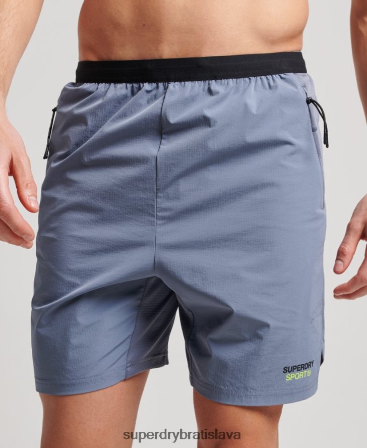 Superdry muži vlakové hybridné šortky 6B4ZTR1408 oblečenie Fialová