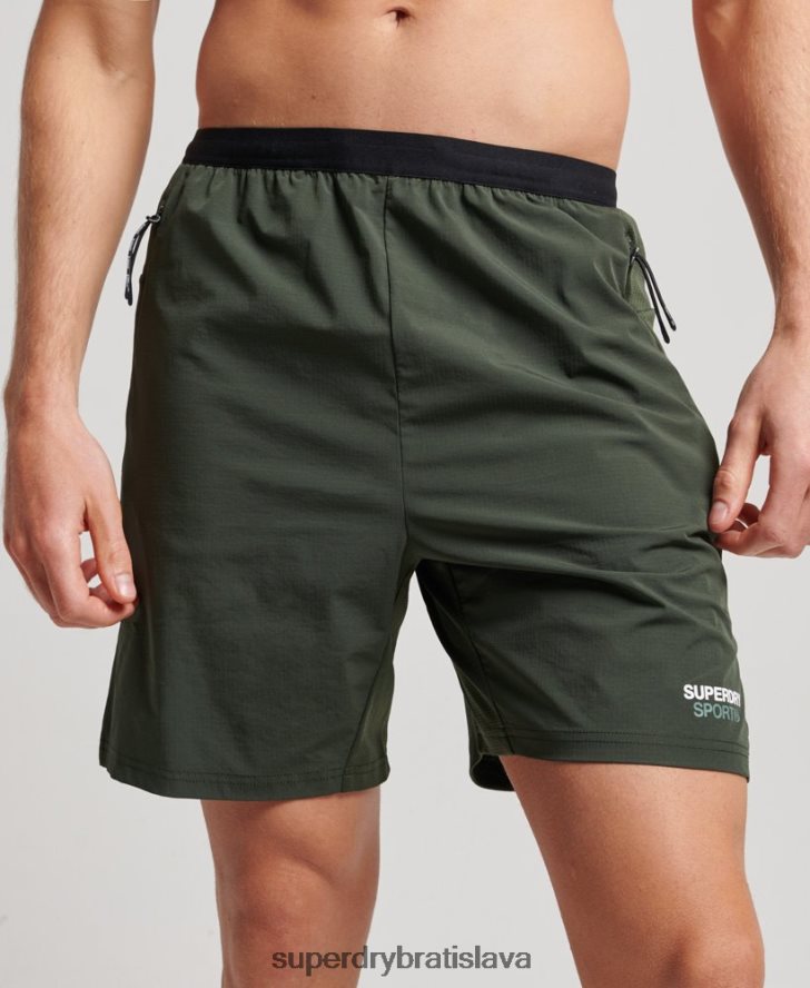 Superdry muži vlakové hybridné šortky 6B4ZTR1412 oblečenie zelená