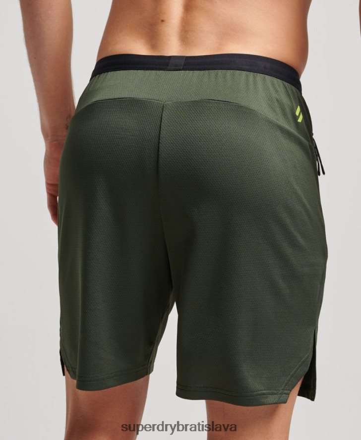 Superdry muži vlakové hybridné šortky 6B4ZTR1412 oblečenie zelená