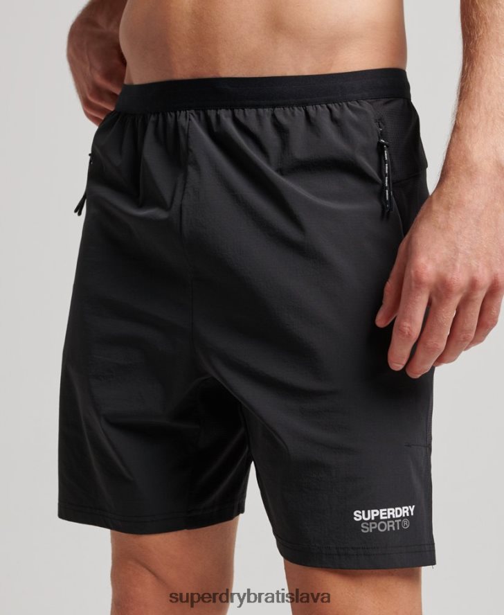 Superdry muži vlakové hybridné šortky 6B4ZTR292 oblečenie čierna