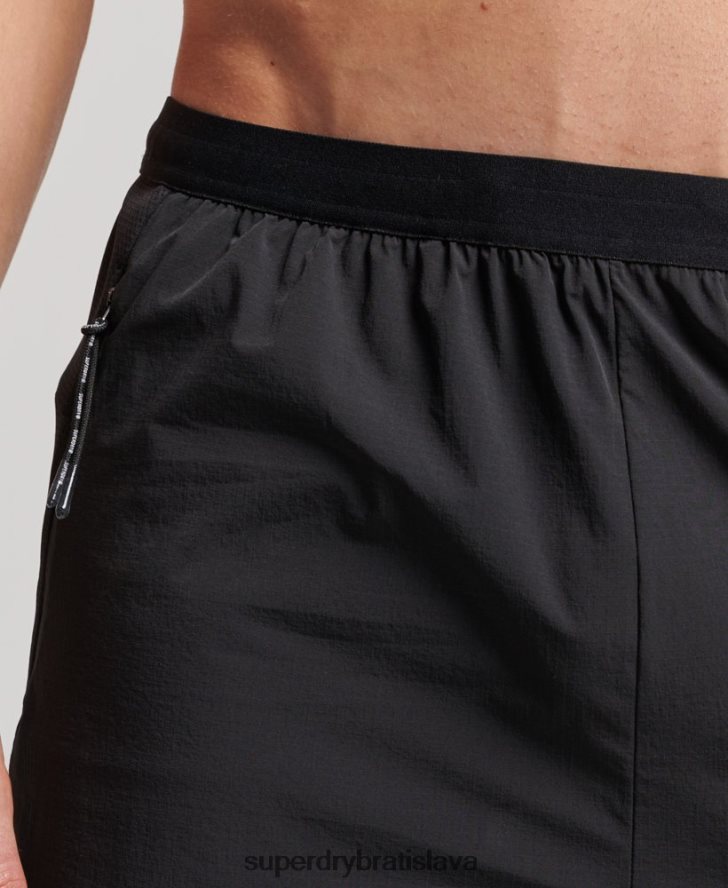 Superdry muži vlakové hybridné šortky 6B4ZTR292 oblečenie čierna