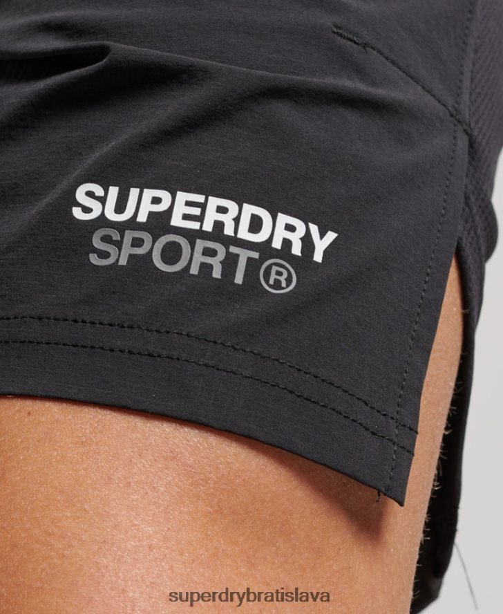 Superdry muži vlakové hybridné šortky 6B4ZTR292 oblečenie čierna