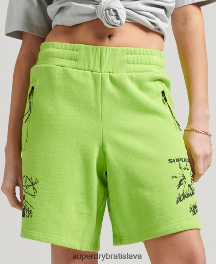 Superdry muži x prebytočné dresové šortky 6B4ZTR357 oblečenie zelená