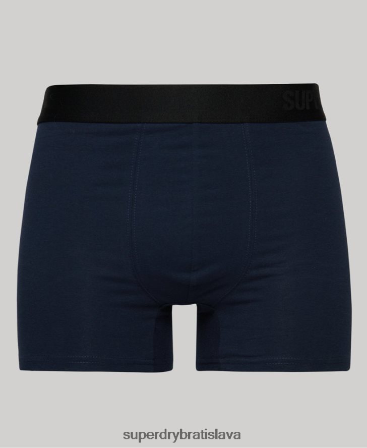 Superdry muži Boxer v dvojitom balení z organickej bavlny 6B4ZTR1636 oblečenie námorníctvo