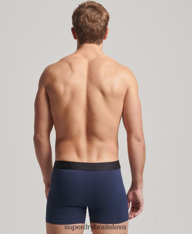 Superdry muži Boxer v dvojitom balení z organickej bavlny 6B4ZTR1637 oblečenie čierna
