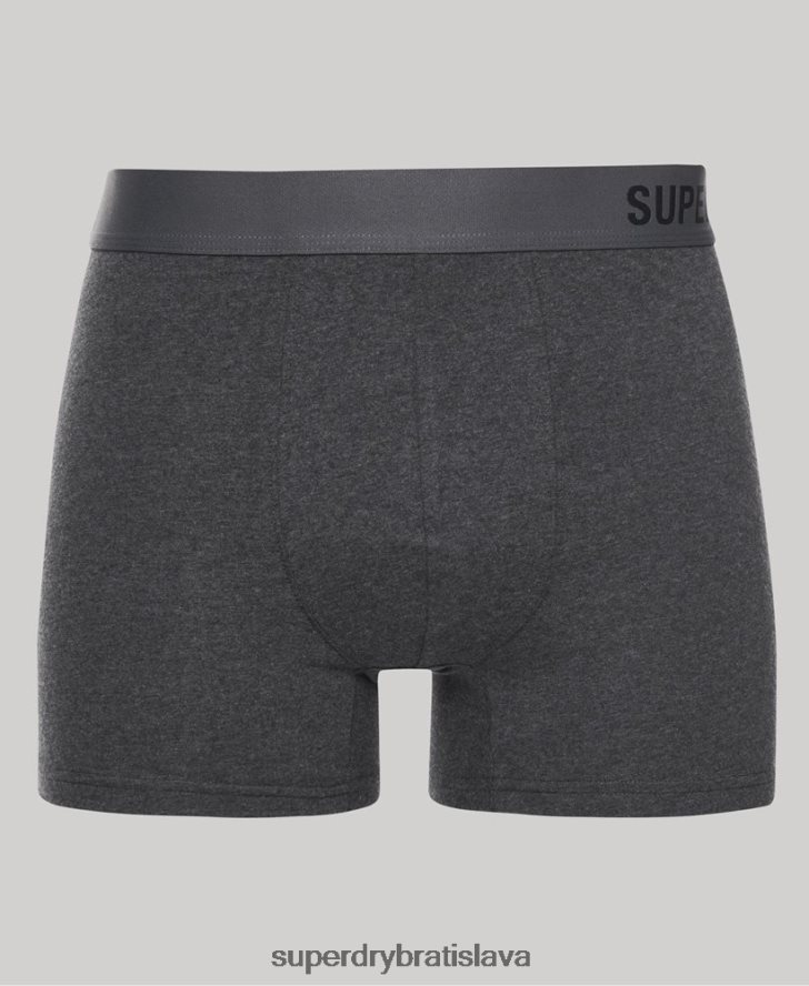 Superdry muži Boxer v dvojitom balení z organickej bavlny 6B4ZTR1824 oblečenie čierna