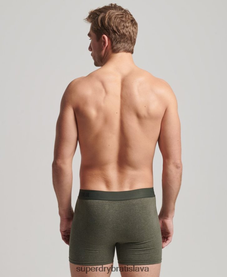 Superdry muži Boxer v dvojitom balení z organickej bavlny 6B4ZTR1864 oblečenie čierna