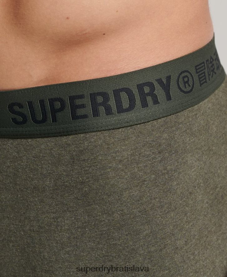 Superdry muži Boxer v dvojitom balení z organickej bavlny 6B4ZTR1864 oblečenie čierna