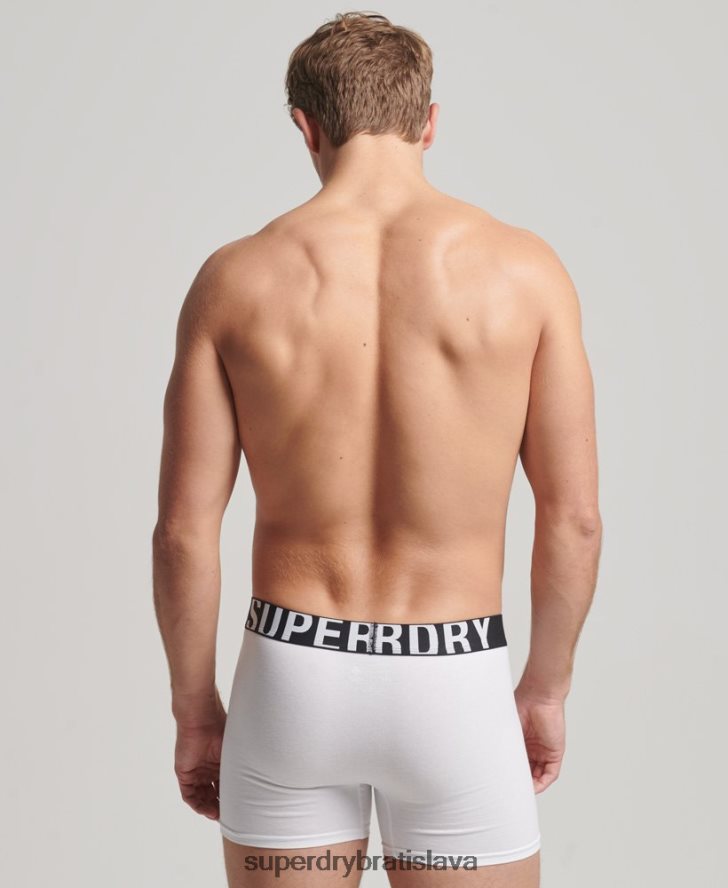 Superdry muži Dvojbalenie boxeriek s dvojitým logom z organickej bavlny 6B4ZTR1770 oblečenie čierna