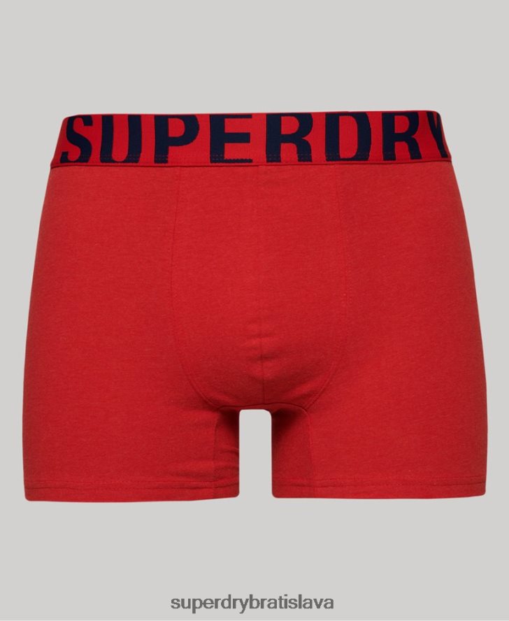 Superdry muži Dvojbalenie boxeriek s dvojitým logom z organickej bavlny 6B4ZTR1794 oblečenie námorníctvo