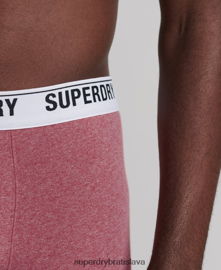 Superdry muži Dvojbalenie boxeriek z organickej bavlny 6B4ZTR1638 oblečenie oranžová
