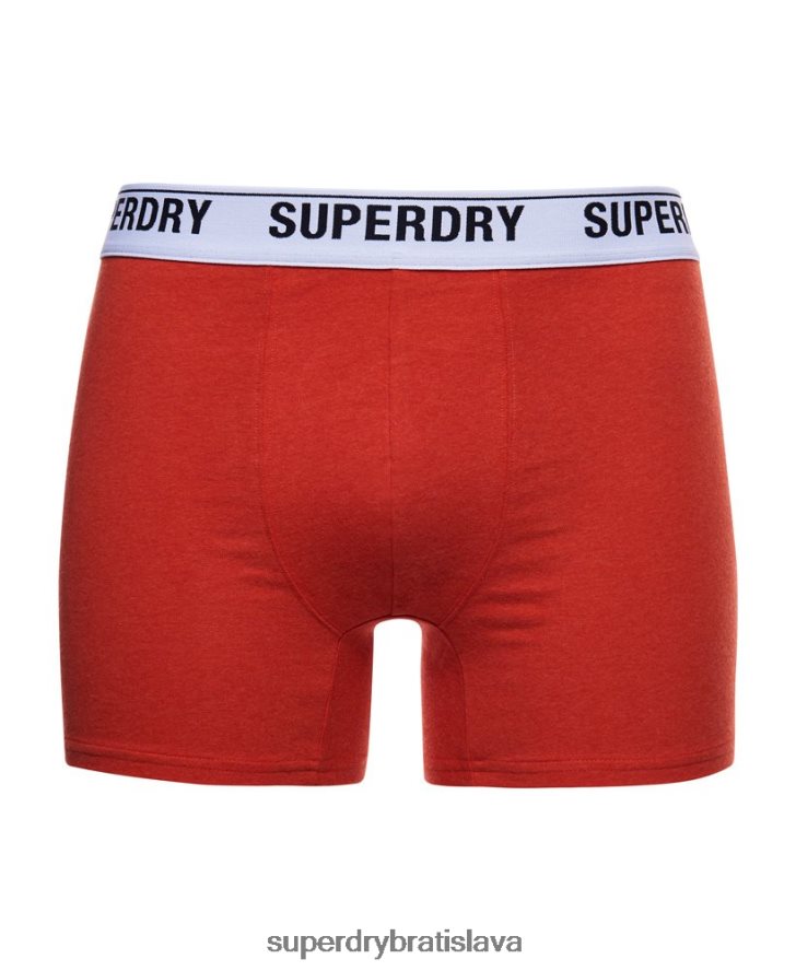 Superdry muži Dvojbalenie boxeriek z organickej bavlny 6B4ZTR1638 oblečenie oranžová
