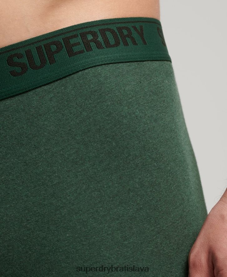 Superdry muži Dvojbalenie boxeriek z organickej bavlny 6B4ZTR1663 oblečenie zelená