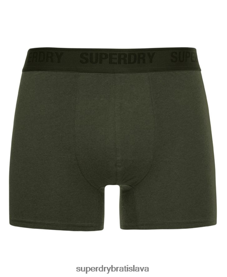 Superdry muži Dvojbalenie boxeriek z organickej bavlny 6B4ZTR1663 oblečenie zelená