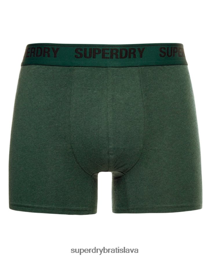 Superdry muži Dvojbalenie boxeriek z organickej bavlny 6B4ZTR1663 oblečenie zelená