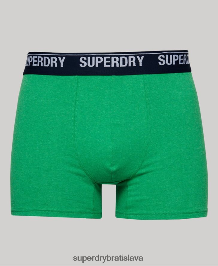 Superdry muži Dvojbalenie boxeriek z organickej bavlny 6B4ZTR1706 oblečenie zelená