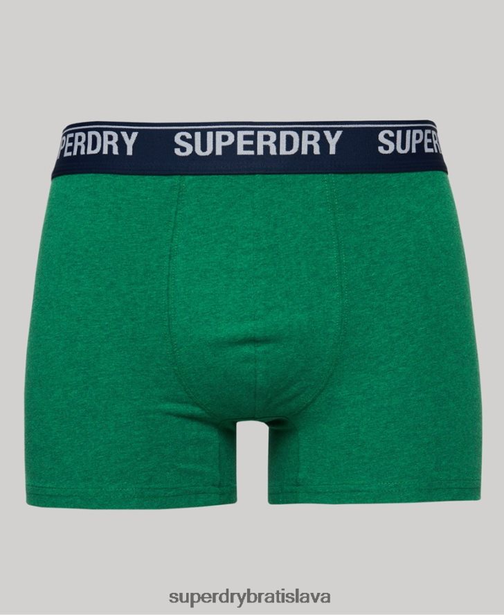 Superdry muži Dvojbalenie boxeriek z organickej bavlny 6B4ZTR1706 oblečenie zelená