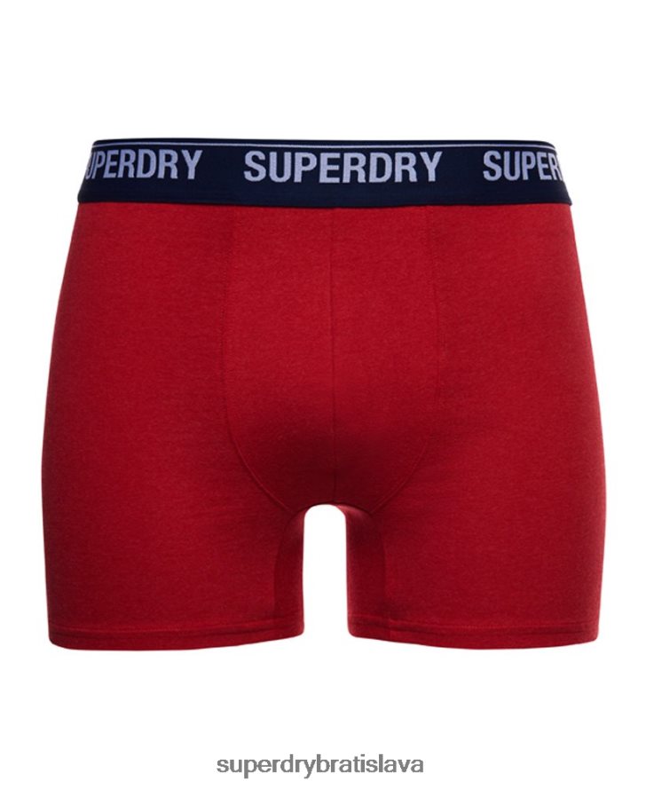 Superdry muži Dvojbalenie boxeriek z organickej bavlny 6B4ZTR1833 oblečenie červená
