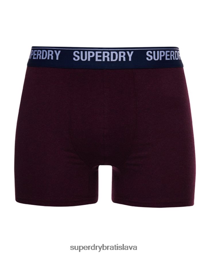 Superdry muži Dvojbalenie boxeriek z organickej bavlny 6B4ZTR1833 oblečenie červená