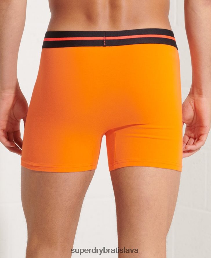 Superdry muži Dvojbalenie boxeriek z organickej bavlny 6B4ZTR1881 oblečenie oranžová
