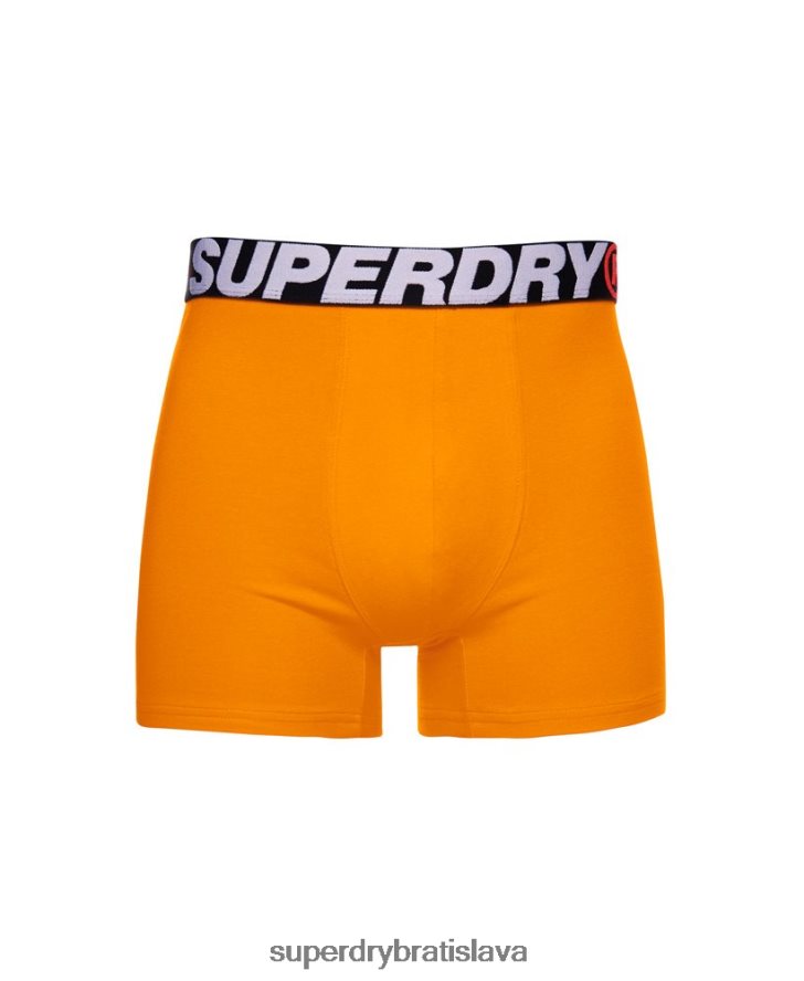 Superdry muži Dvojbalenie boxeriek z organickej bavlny 6B4ZTR1881 oblečenie oranžová