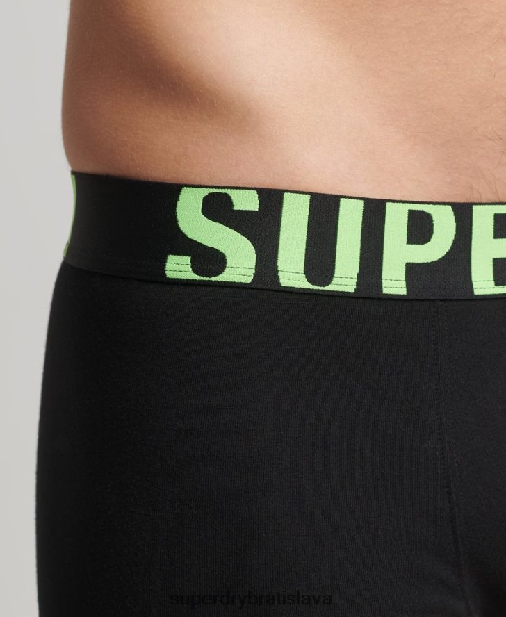Superdry muži Dvojbalenie s logom kufra z organickej bavlny 6B4ZTR1742 oblečenie čierna