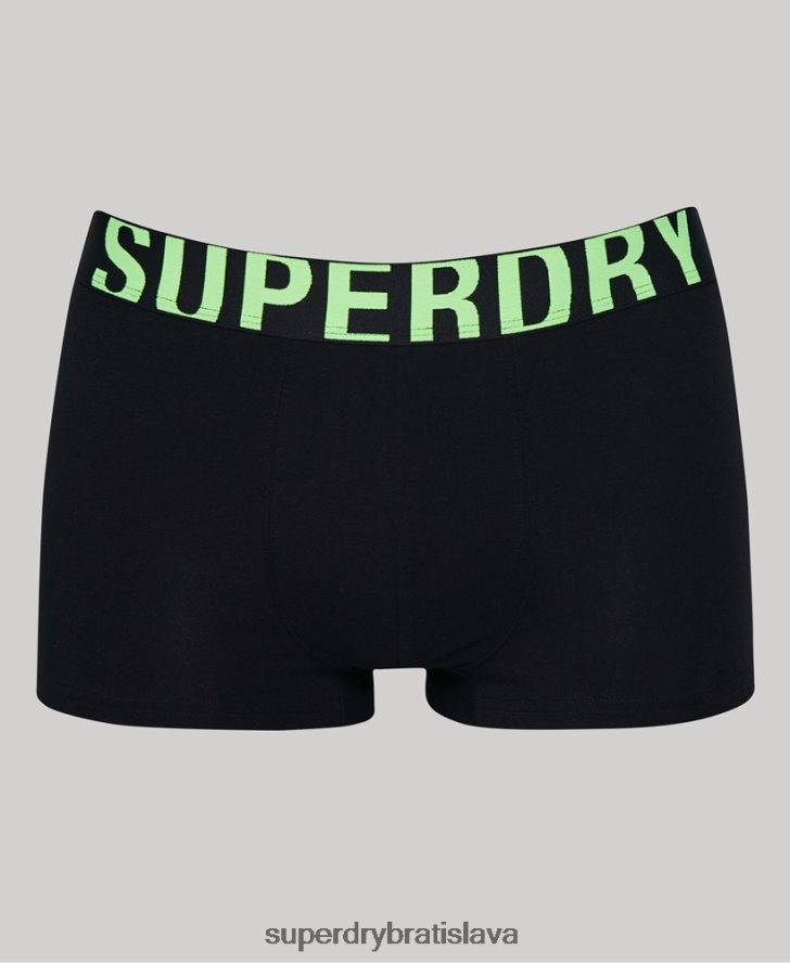 Superdry muži Dvojbalenie s logom kufra z organickej bavlny 6B4ZTR1742 oblečenie čierna