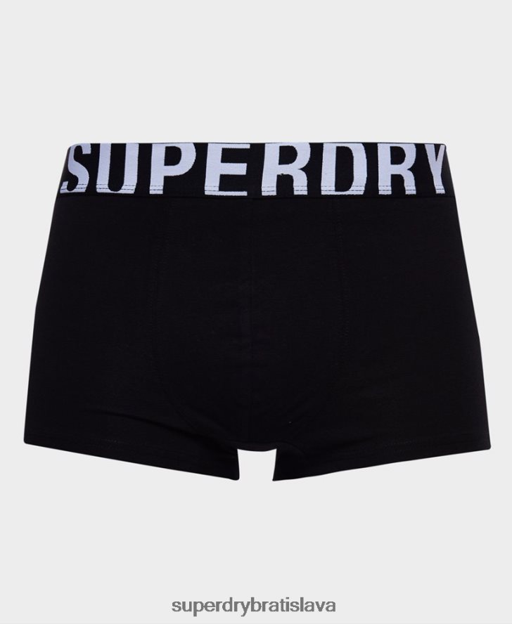 Superdry muži Dvojbalenie s logom kufra z organickej bavlny 6B4ZTR1780 oblečenie čierna