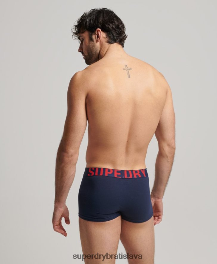 Superdry muži Dvojbalenie s logom kufra z organickej bavlny 6B4ZTR1797 oblečenie námorníctvo