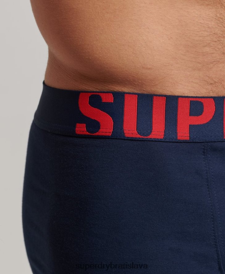 Superdry muži Dvojbalenie s logom kufra z organickej bavlny 6B4ZTR1797 oblečenie námorníctvo