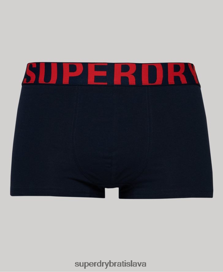 Superdry muži Dvojbalenie s logom kufra z organickej bavlny 6B4ZTR1797 oblečenie námorníctvo