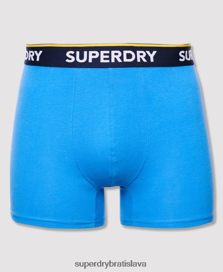 Superdry muži Klasické dvojbalenie boxeriek z organickej bavlny 6B4ZTR1850 oblečenie Modrá