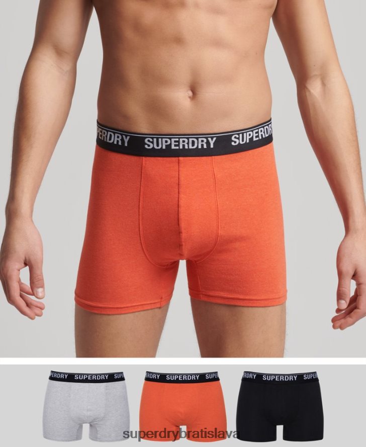 Superdry muži Trojbalenie boxeriek z organickej bavlny 6B4ZTR1605 oblečenie multi