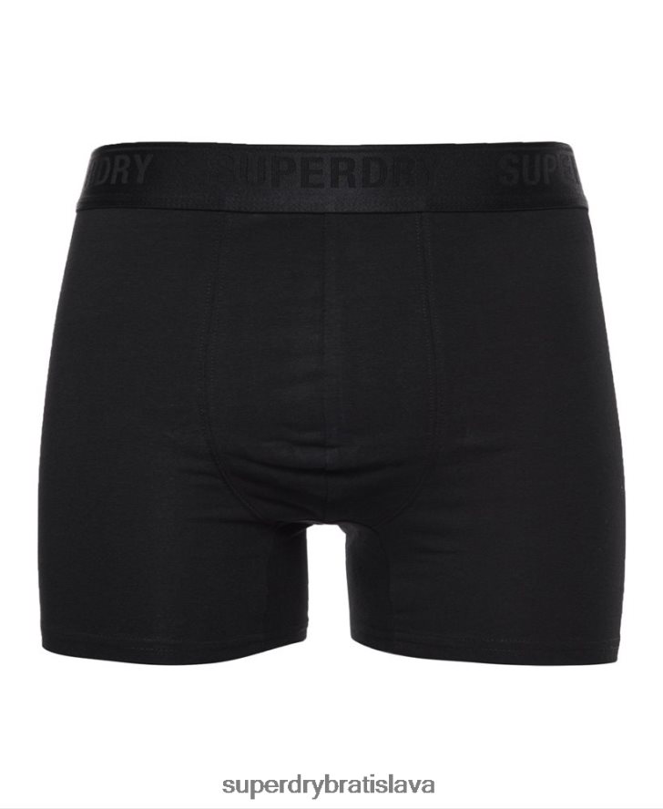Superdry muži Trojbalenie boxeriek z organickej bavlny 6B4ZTR1617 oblečenie čierna
