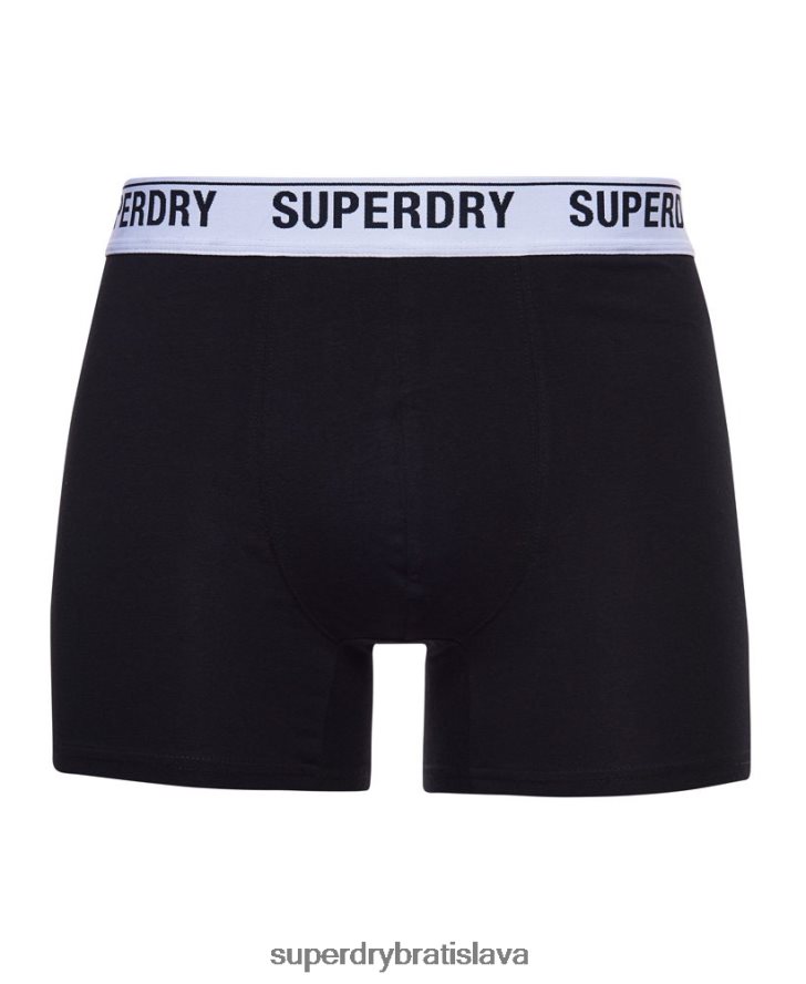 Superdry muži Trojbalenie boxeriek z organickej bavlny 6B4ZTR1622 oblečenie čierna