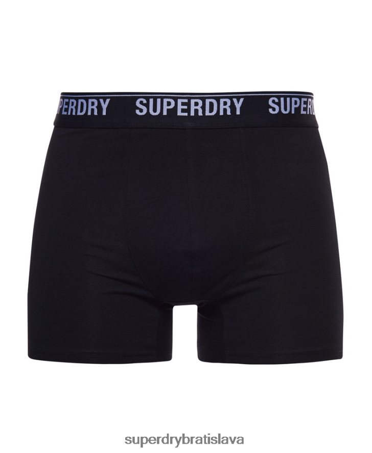 Superdry muži Trojbalenie boxeriek z organickej bavlny 6B4ZTR1622 oblečenie čierna