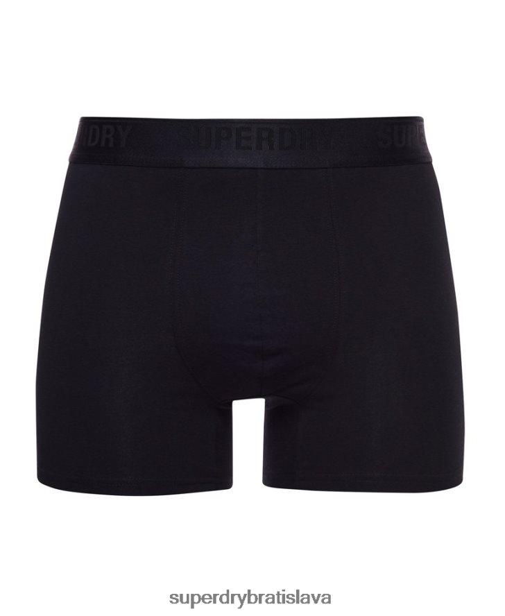 Superdry muži Trojbalenie boxeriek z organickej bavlny 6B4ZTR1622 oblečenie čierna