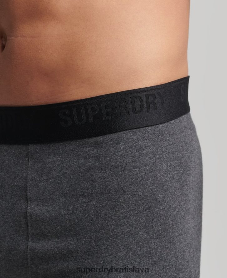 Superdry muži Trojbalenie boxeriek z organickej bavlny 6B4ZTR1744 oblečenie sivá
