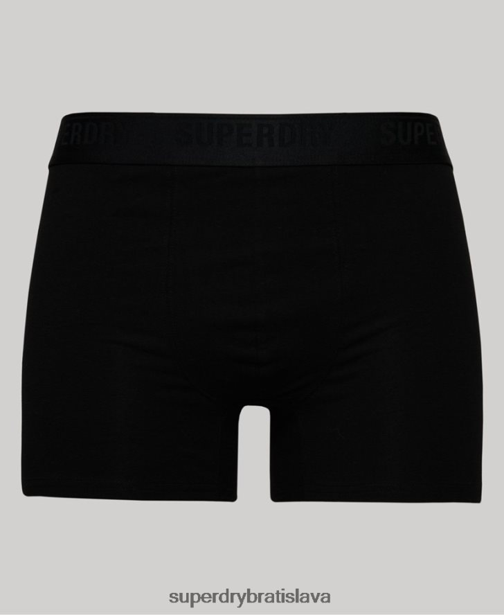 Superdry muži Trojbalenie boxeriek z organickej bavlny 6B4ZTR1820 oblečenie čierna