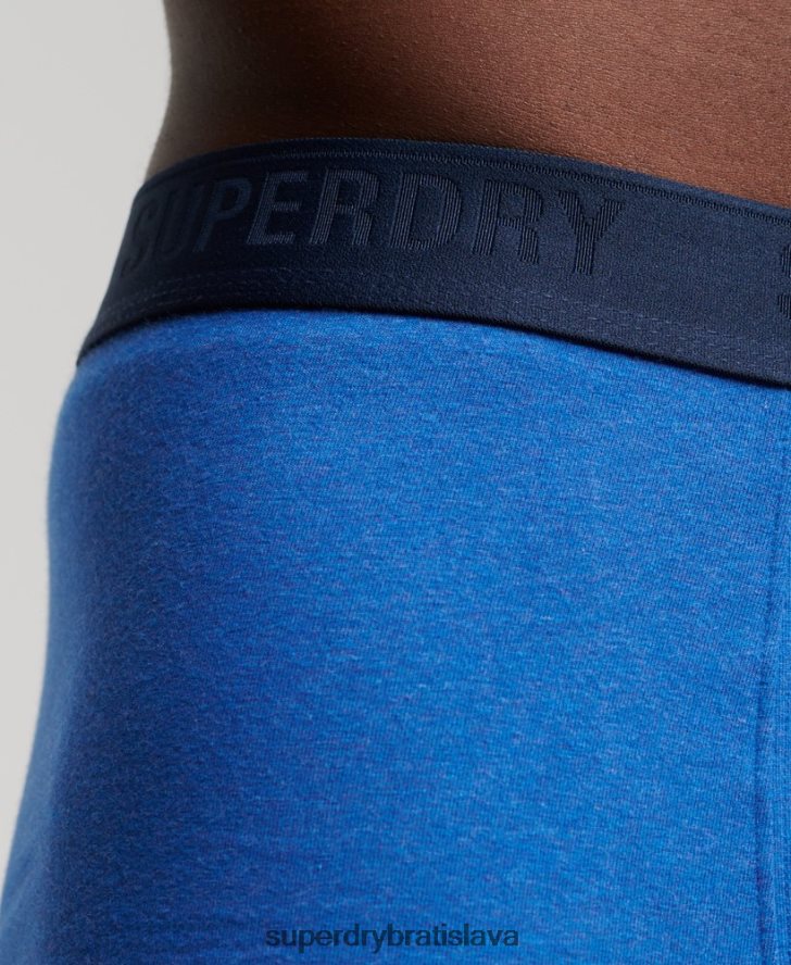 Superdry muži Trojbalenie boxeriek z organickej bavlny 6B4ZTR1834 oblečenie Modrá