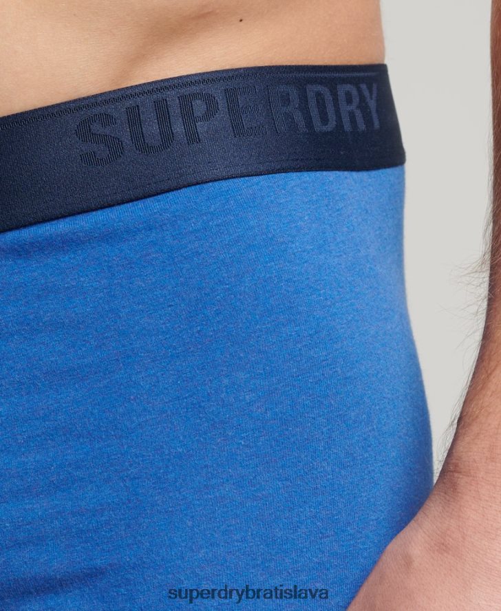 Superdry muži Viacnásobné trojbalenie boxeriek z organickej bavlny 6B4ZTR1598 oblečenie Modrá