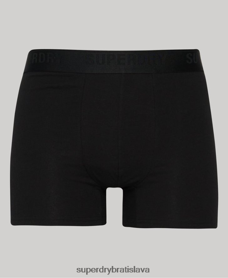 Superdry muži Viacnásobné trojbalenie boxeriek z organickej bavlny 6B4ZTR1599 oblečenie čierna