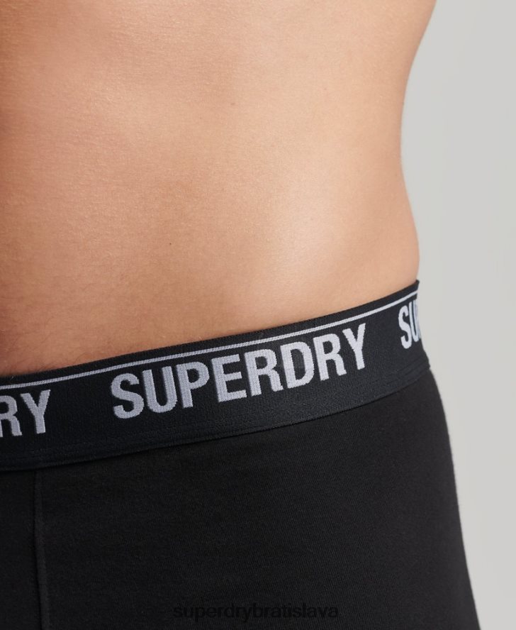 Superdry muži Viacnásobné trojbalenie boxeriek z organickej bavlny 6B4ZTR1613 oblečenie čierna