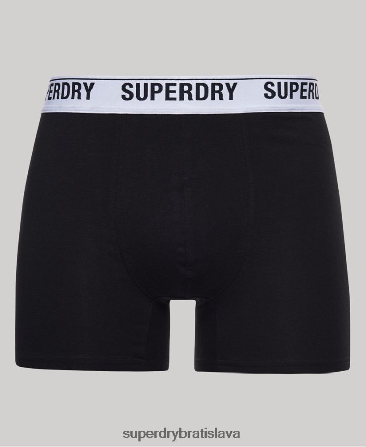 Superdry muži Viacnásobné trojbalenie boxeriek z organickej bavlny 6B4ZTR1613 oblečenie čierna